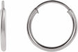 Sterling Silver Flexible Endless Tube 10 mm Hoop Earrings
