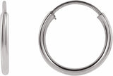 Sterling Silver Flexible Endless Tube 10 mm Hoop Earrings

