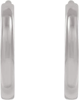 14K White Gold Hinged 10 mm Hoop Earrings