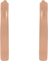 14K Rose Gold Hinged 10 mm Hoop Earrings