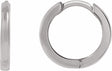 14K White Gold Hinged 10 mm Hoop Earrings