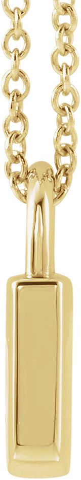18K Yellow Gold-Plated Sterling Silver Engravable Lock 16-18" Necklace