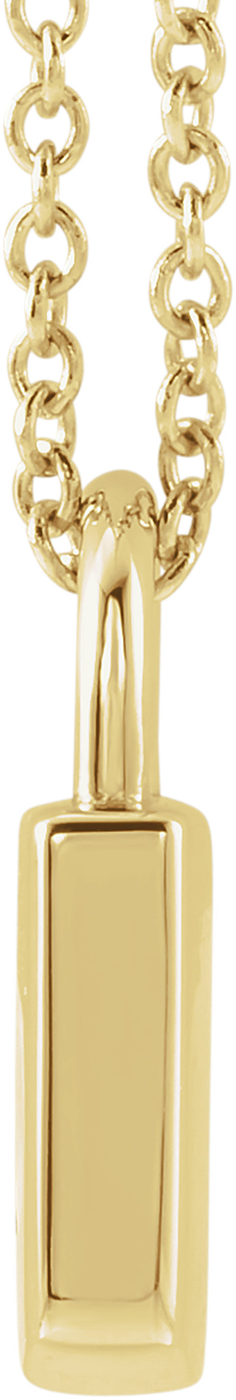 18K Yellow Gold-Plated Sterling Silver Engravable Lock 16-18" Necklace