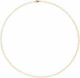 14K Yellow Gold 3.5 mm Round Cable 16" Chain 