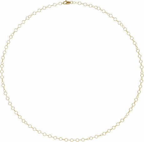 14K Yellow Gold 3.5 mm Round Cable 16" Chain 