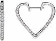 14K White Gold 5/8 CTW Natural Diamond Heart Earrings