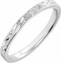 14K White Gold 2 mm Hand-Engraved Band Size 7