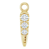 14K Yellow .04 CTW Natural Diamond Spike Dangle