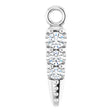 14K White .04 CTW Natural Diamond Spike Dangle