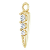 14K Yellow .04 CTW Natural Diamond Spike Dangle