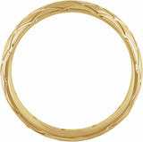 14K Yellow Gold 1/10 CTW Natural Diamond Comfort-Fit 6 mm Half Round Band Size 10