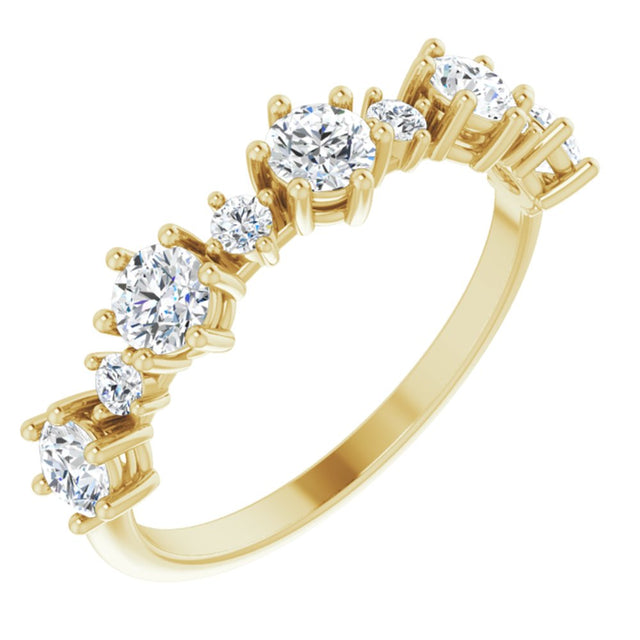 14K Yellow 1 CTW Lab-Grown Diamond Anniversary Band