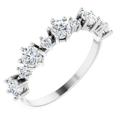 14K White 1 CTW Lab-Grown Diamond Anniversary Band
