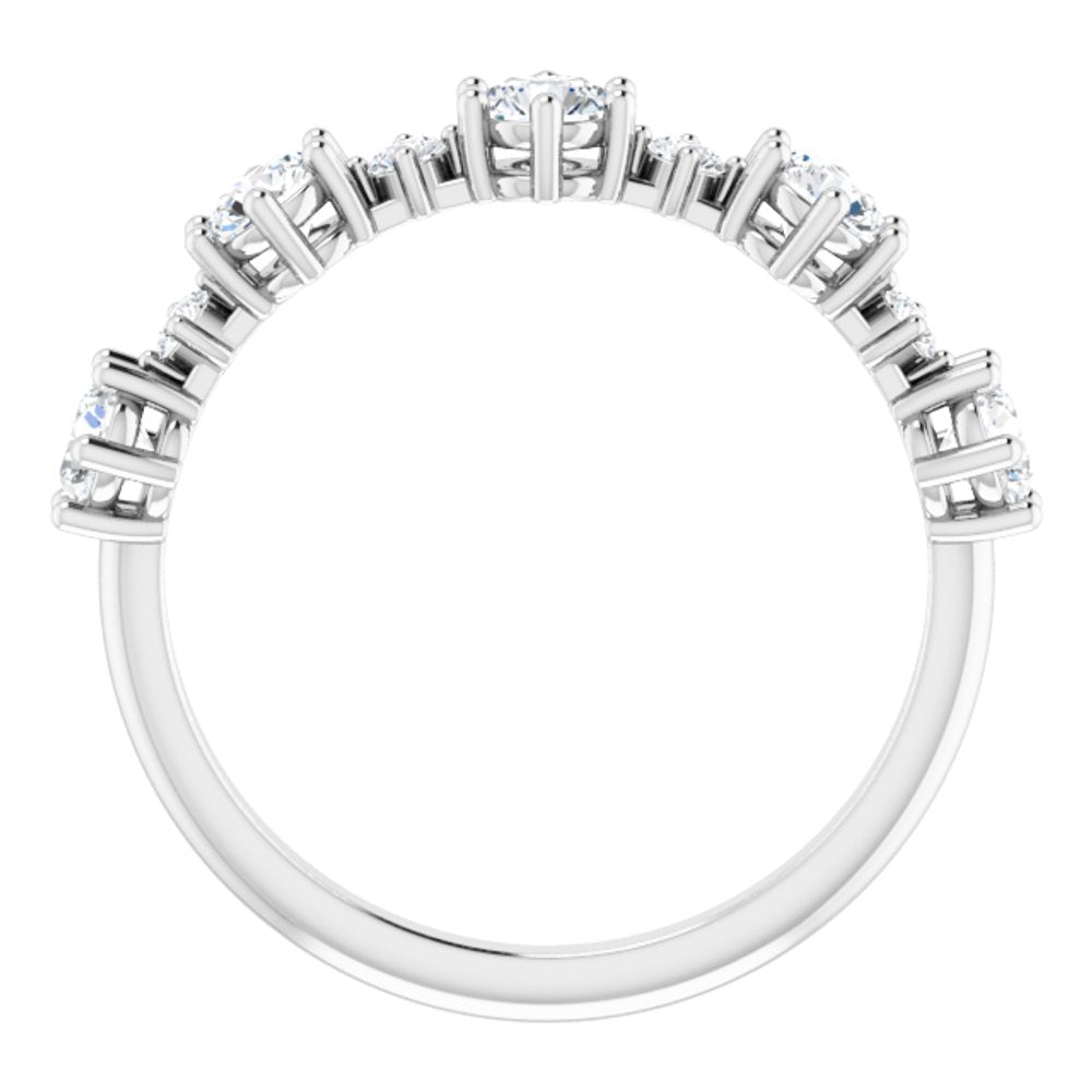 14K White 1 CTW Lab-Grown Diamond Anniversary Band