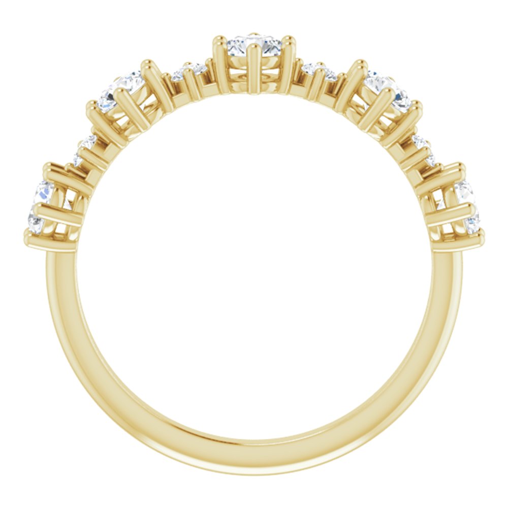 14K Yellow 1 CTW Lab-Grown Diamond Anniversary Band