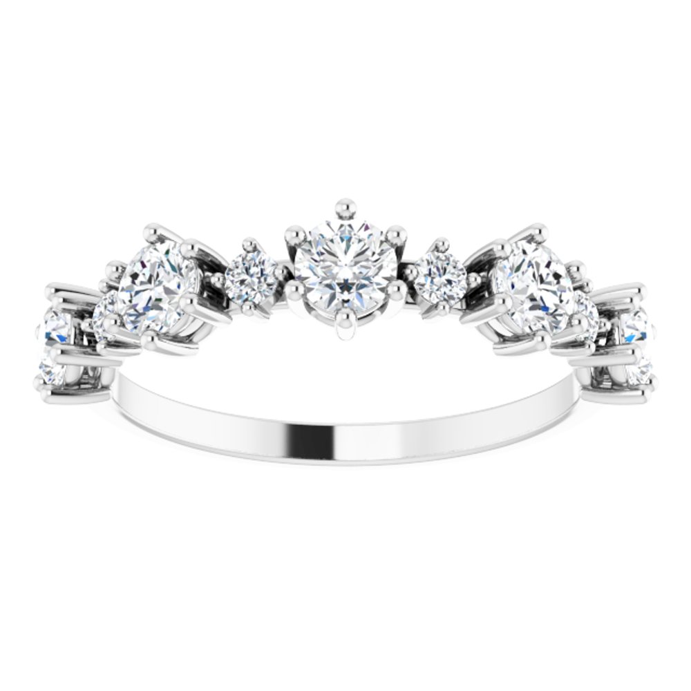 14K White 1 CTW Lab-Grown Diamond Anniversary Band