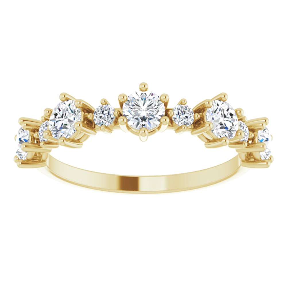 14K Yellow 1 CTW Lab-Grown Diamond Anniversary Band