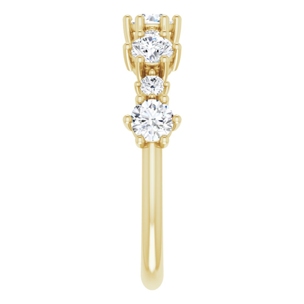 14K Yellow 1 CTW Lab-Grown Diamond Anniversary Band