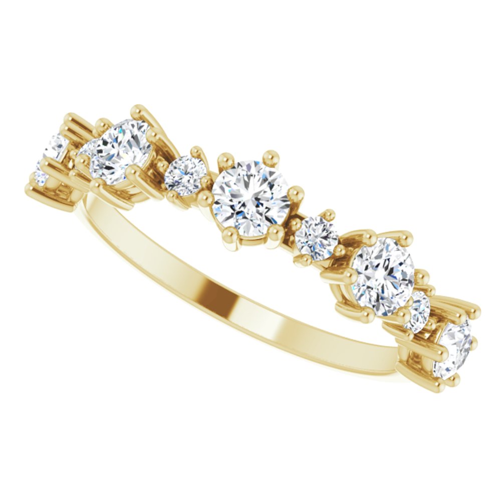 14K Yellow 1 CTW Lab-Grown Diamond Anniversary Band