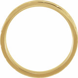 10K Yellow 6 mm Diagonal Grooved Comfort-Fit Flat Band Size 9.5