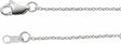 14K White Gold 1 mm Adjustable Diamond-Cut Cable 16-18" Chain