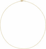 10K Yellow Gold 1 mm Diamond-Cut Cable 24" Chain