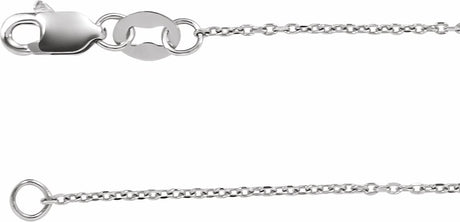 Sterling Silver 1 mm Diamond-Cut Cable 20" Chain