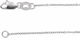 Sterling Silver 1 mm Diamond-Cut Cable 16" Chain