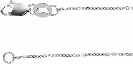 Platinum 1 mm Diamond-Cut Cable 18" Chain