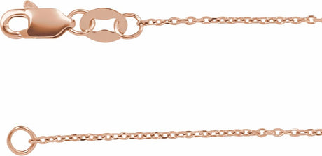 14K Rose Gold 1 mm Adjustable Diamond-Cut Cable 6 1/2-7 1/2" Chain 