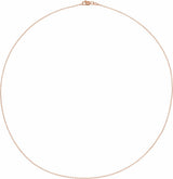18K Rose Gold 1 mm Diamond-Cut Cable 16" Chain