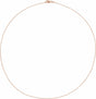 14K Rose Gold 1 mm Diamond-Cut Cable 20" Chain