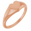 14K Rose Gold Heart Signet Ring