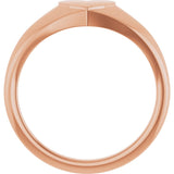 14K Rose Gold Heart Signet Ring