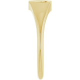 14K Yellow Heart Signet Ring