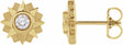 14K Yellow Gold 1/3 CTW Natural Diamond Sun Earrings