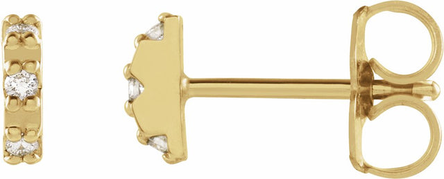 14K Yellow .04 CTW Natural Diamond Earrings