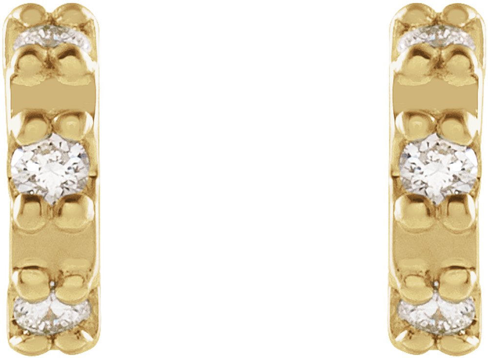 14K Yellow .04 CTW Natural Diamond Earrings