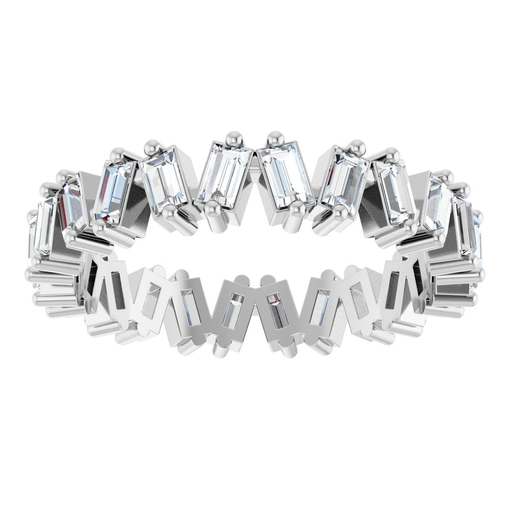 14K White 1 1/2 CTW Lab-Grown Diamond Eternity Band Size 7