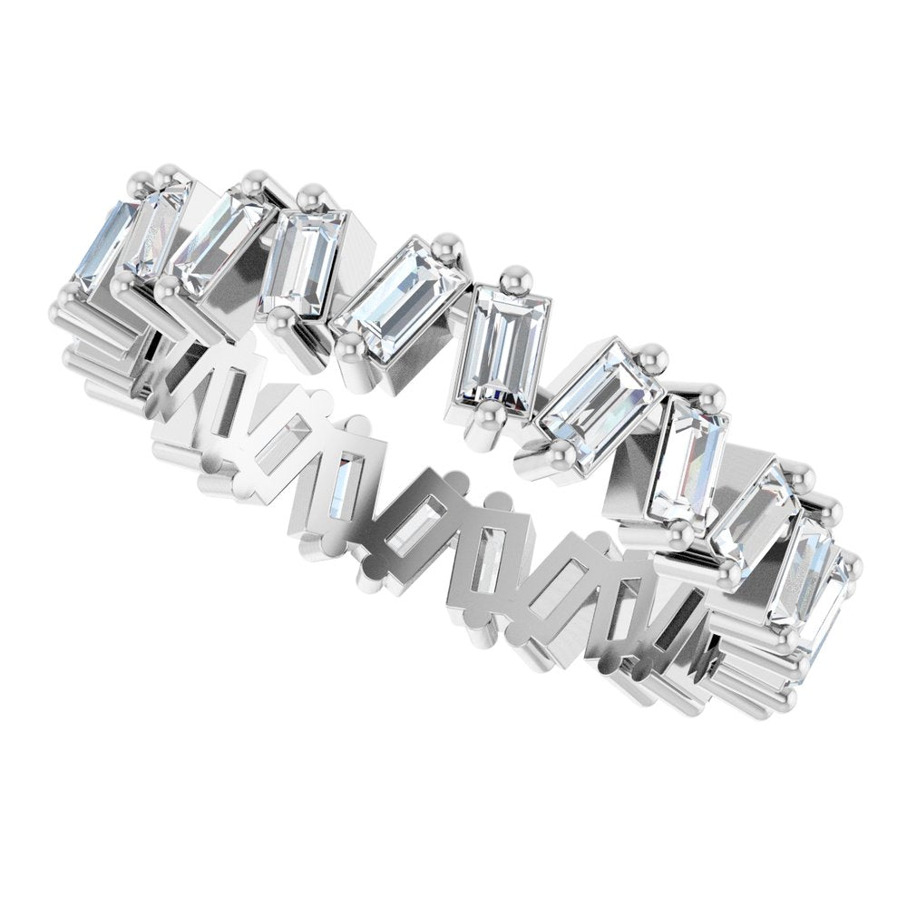 14K White 1 1/2 CTW Lab-Grown Diamond Eternity Band Size 7