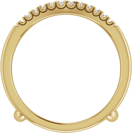 14K Yellow Gold 1/4 CTW Natural Diamond Ring Guard
