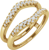 14K Yellow Gold 1/4 CTW Natural Diamond Ring Guard