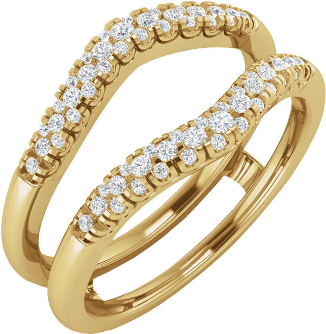 14K Yellow Gold 1/4 CTW Natural Diamond Ring Guard