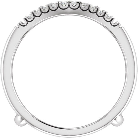 14K White Gold 1/4 CTW Natural Diamond Ring Guard