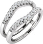 14K White 1 CTW Lab-Grown Diamond Ring Guard