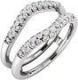 14K White Gold 1/4 CTW Natural Diamond Ring Guard