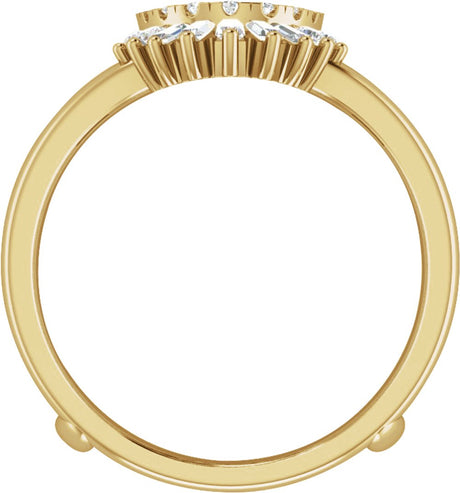 14K Yellow Gold 1/2 CTW Natural Diamond Ring Guard