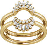 14K Yellow Gold 1/2 CTW Natural Diamond Ring Guard