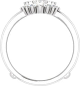 14K White 1/2 CTW Natural Diamond Ring Guard