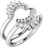 14K White Gold 1/2 CTW Natural Diamond Ring Guard